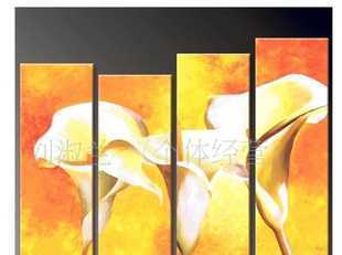 手繪裝飾油畫與四拼花卉 藝術與工藝的完美結合